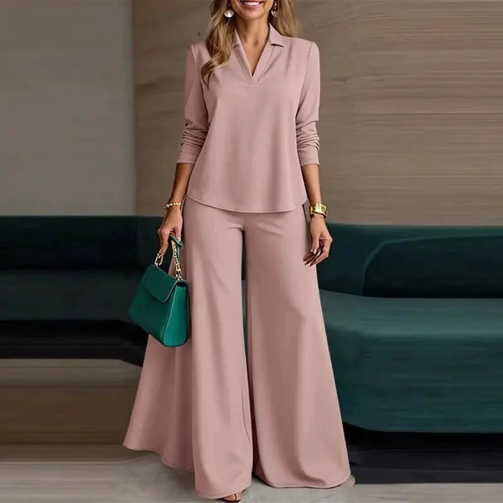 Eliana Relaxed Wide Leg Pants Set