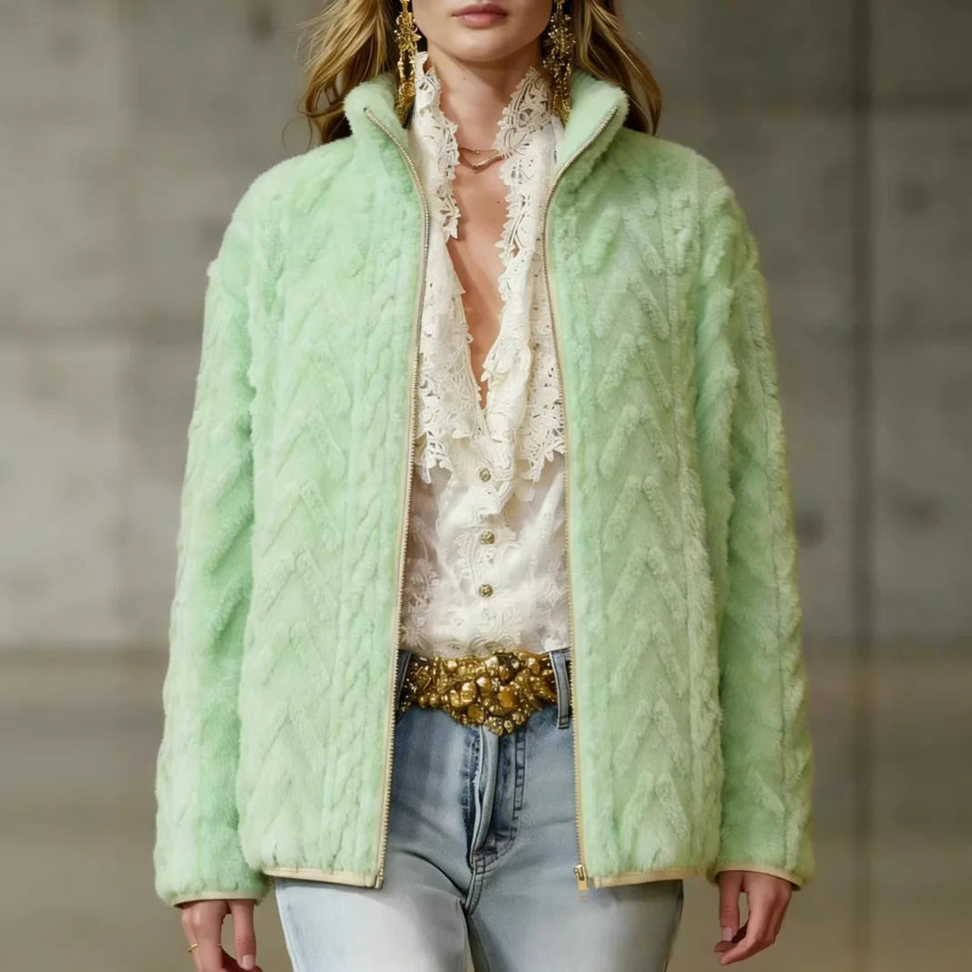Rowena Textured Fleece Jacket