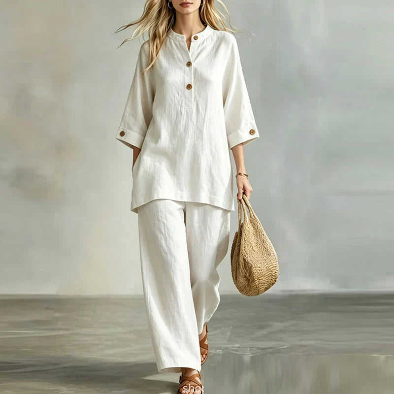 Carley Casual Linen Matching Set