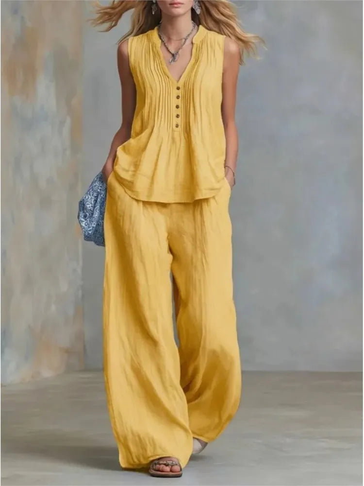 Orlando Pleated Two-Piece Set