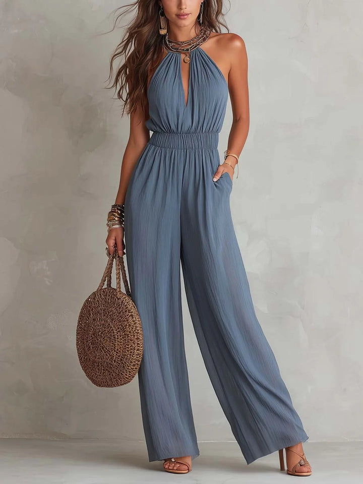 Avelisse Halter Wide Leg Jumpsuit