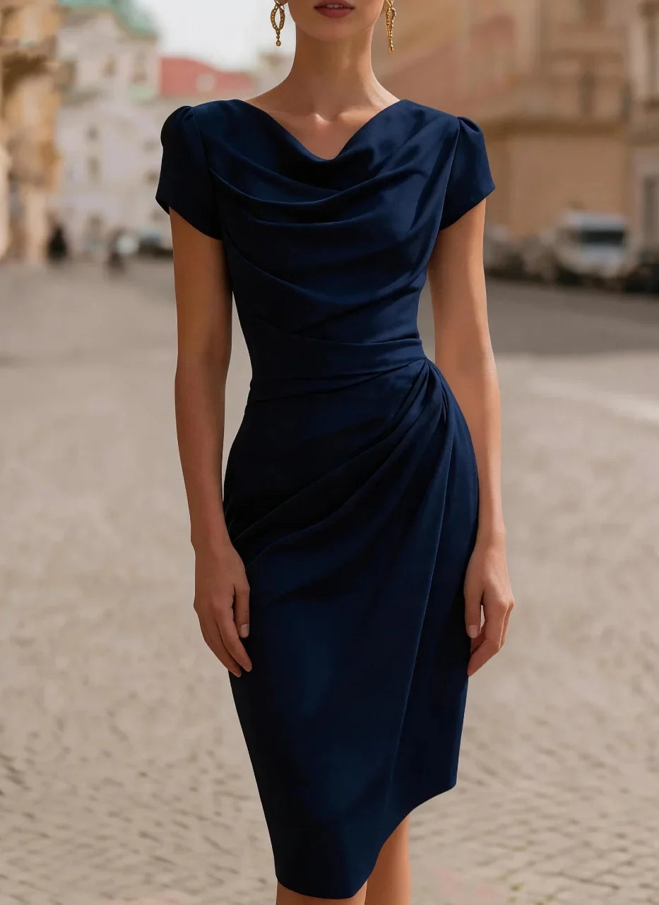 Rosie Draped Sheath Midi Dress