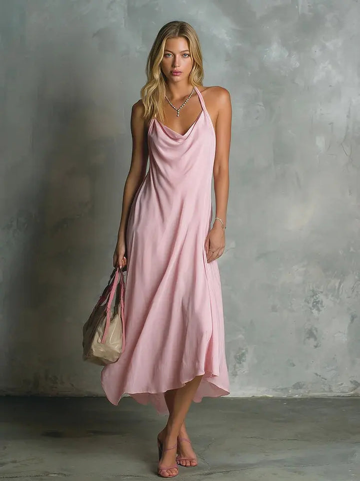 Sabine Cowl Neck Midi Dress