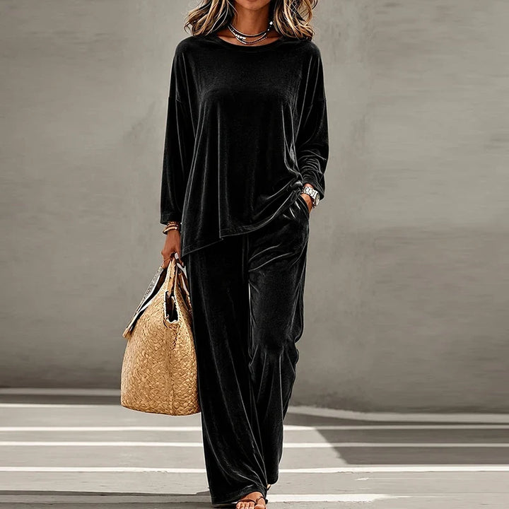 Lucienne Velvet Wide Leg Set