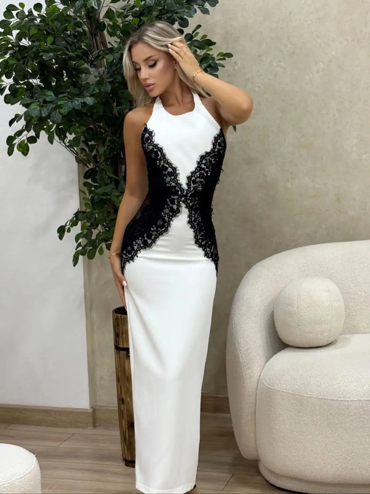 Zorelle Elegant Lace Maxi Dress