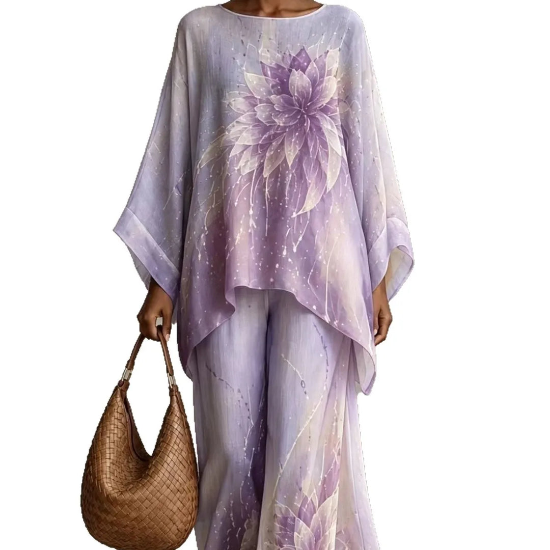 Halona Printed Loose Two-Piece Set