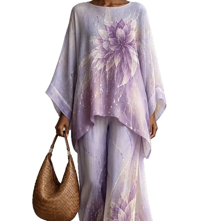 Halona Printed Loose Two-Piece Set