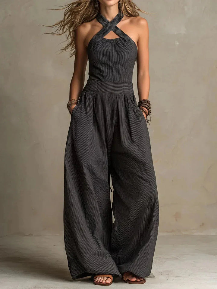 Linnea Halter Wide Leg Jumpsuit