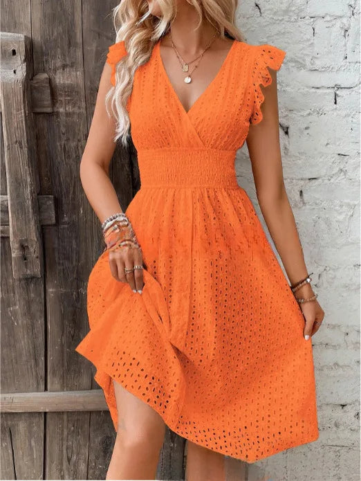 Monroe Flutter Sleeve Midi Dress