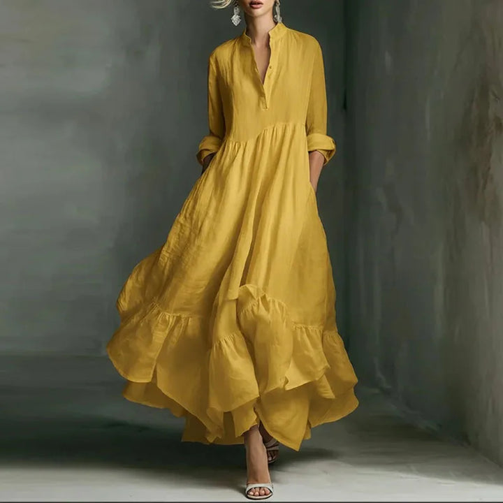 Nerisse Ruffle Hem Maxi Dress