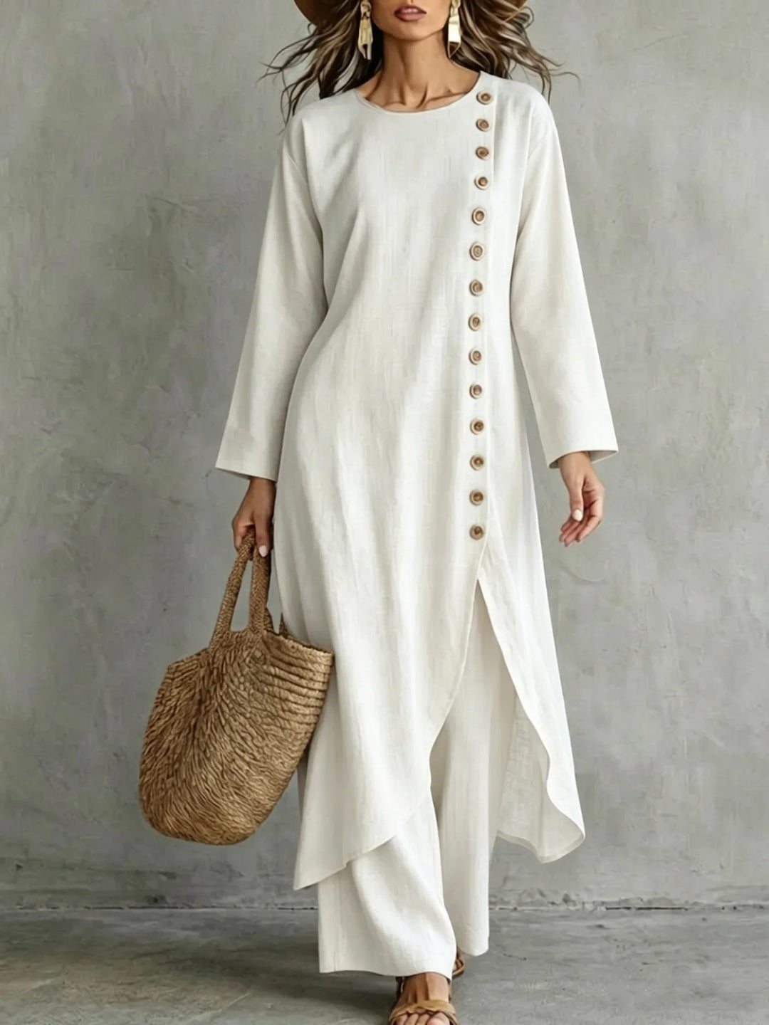 Adelaide Asymmetric Button Placket Set