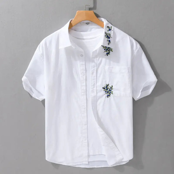 Bolton Casual Embroidered Button Shirt