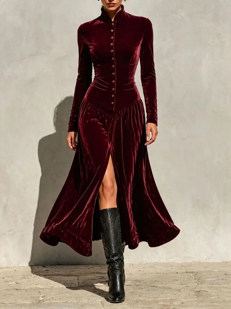 Rosalind Button Front Maxi Dress