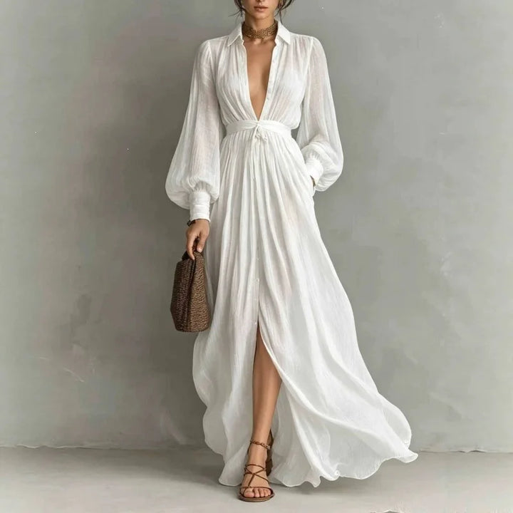 Kristine Lantern Sleeve Maxi Dress