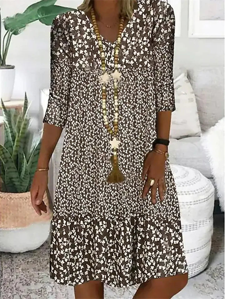 Rovina Printed Relaxed Midi Dress