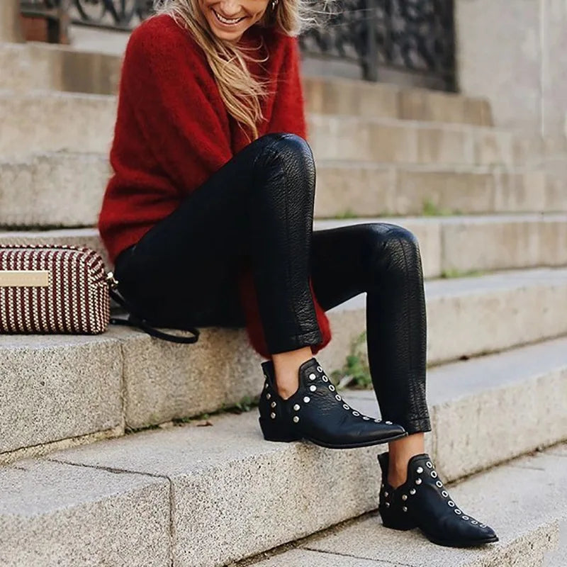 Halcyon Stud Pointed Ankle Boot