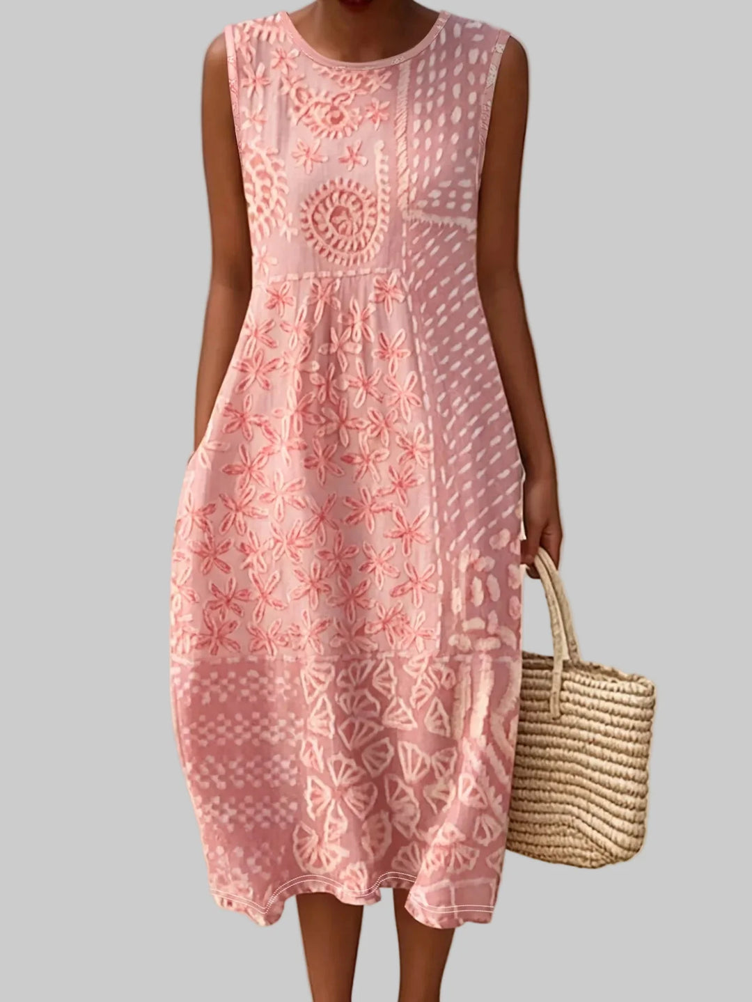 Aviora Bohemian Floral Midi Dress