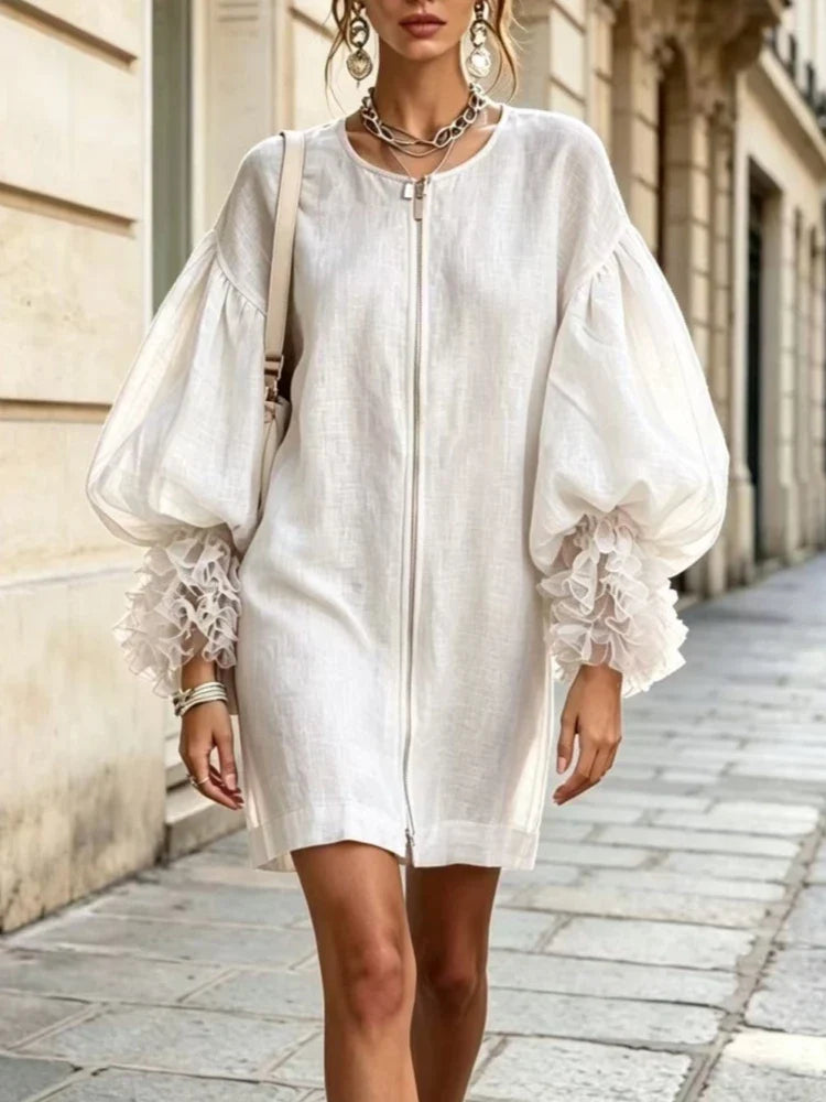 Astrid Balloon Sleeve Mini Dress