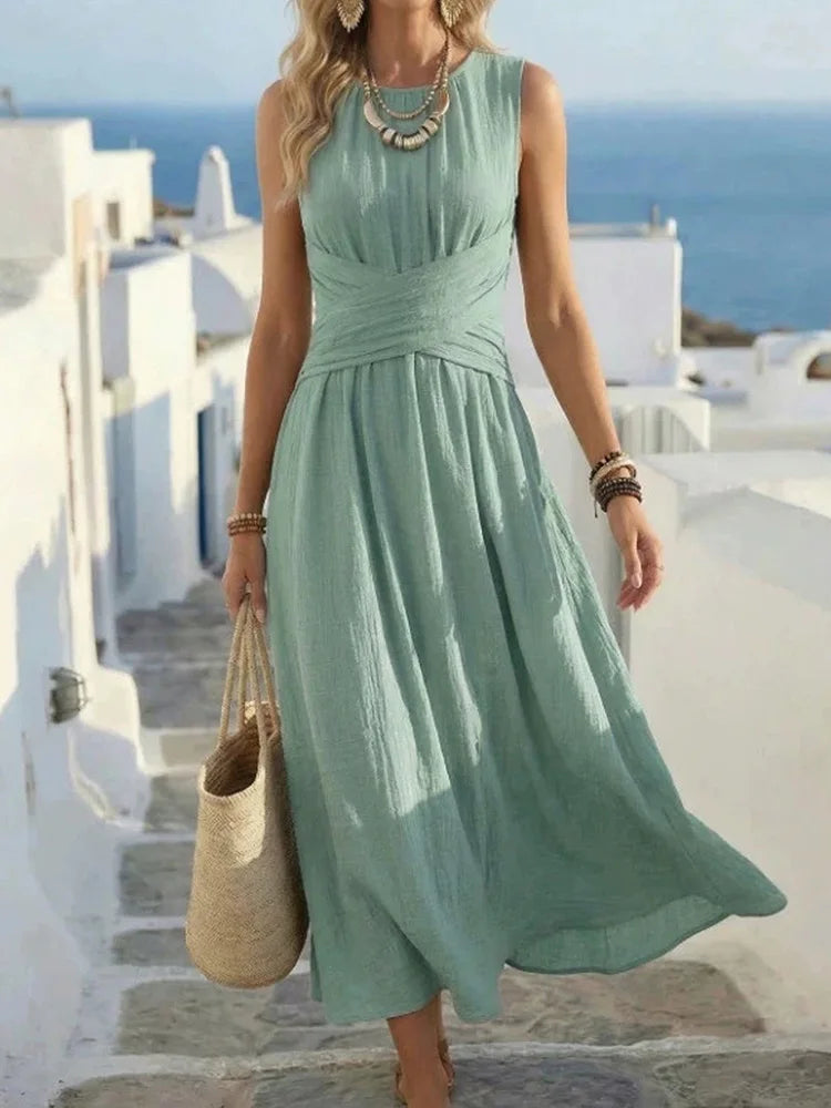 Jessara Ruched Waist Maxi Dress