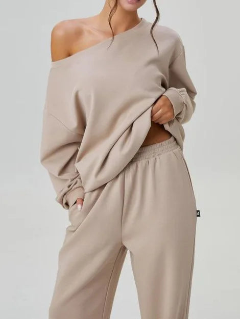 Ariadne Off Shoulder Tracksuit Set
