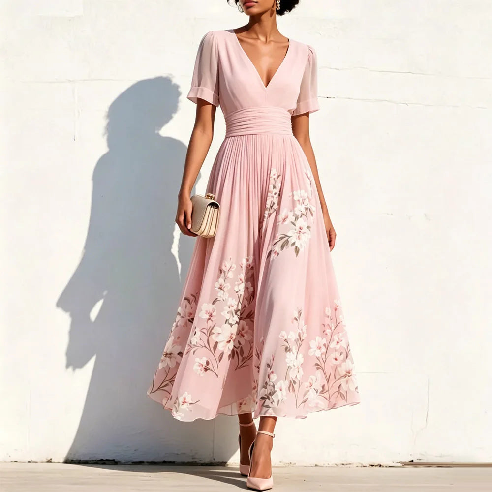 Weona Floral A Line Wedding Guest Dress