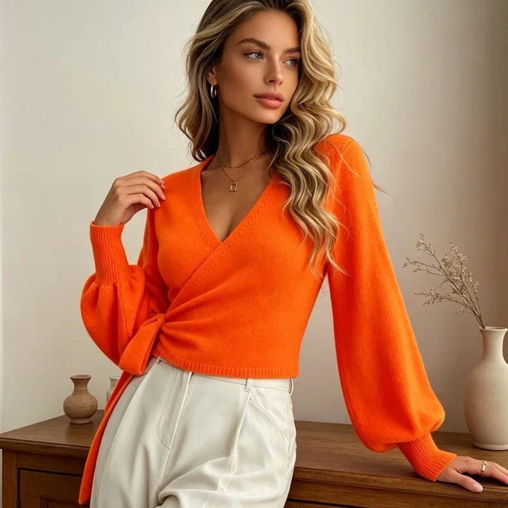 Isadora Wrap Front Sweater