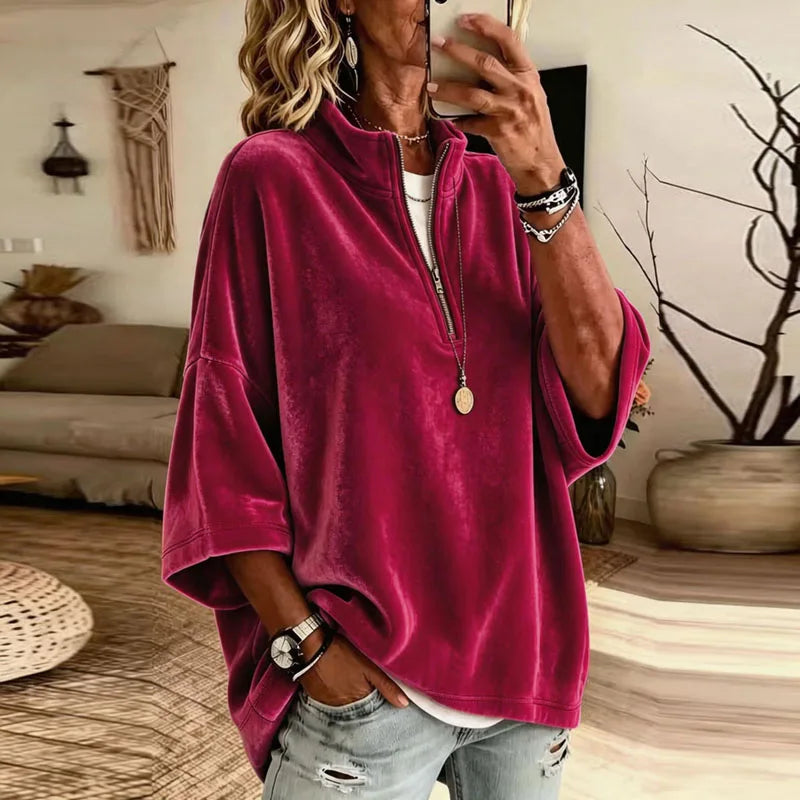 Jessa Soft Comfort Half Zip Pullover