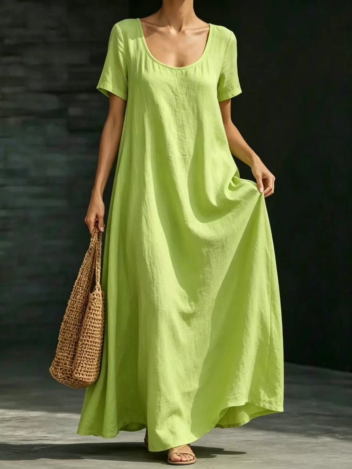Iris Casual Loose Fit A Line Maxi Dress