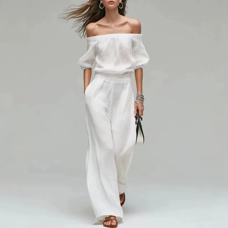 Sylvena Off Shoulder Two-Piece Set