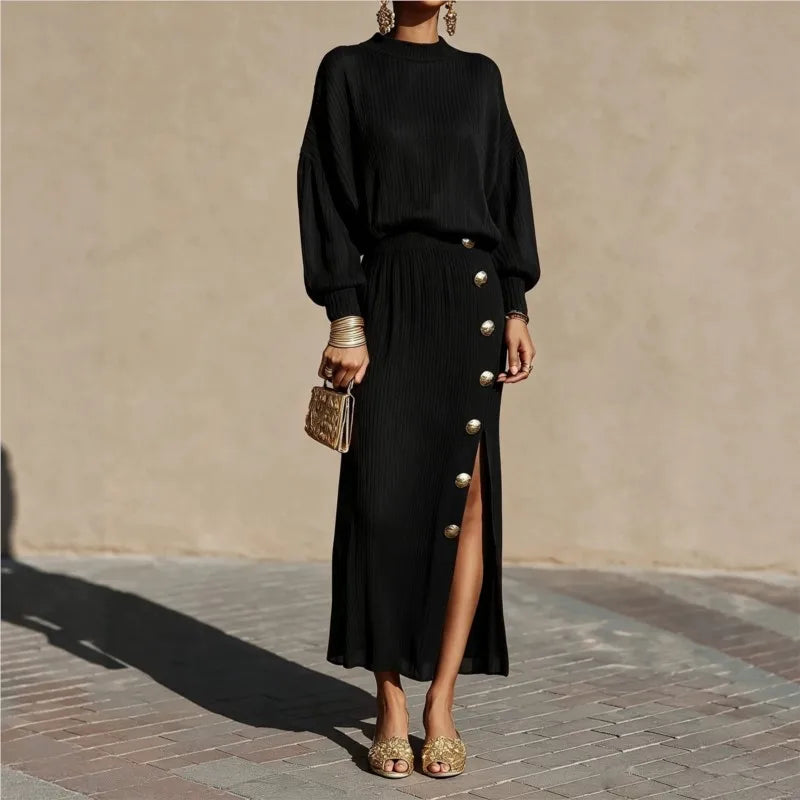 Cordelia Balloon Sleeve Sweater Dress