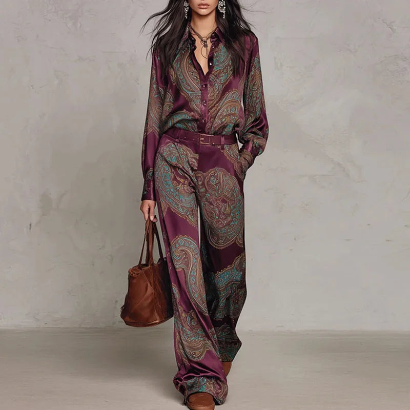 Rosalie Paisley Print Two Piece Set