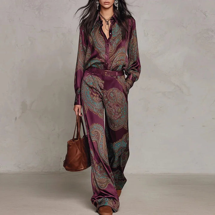 Rosalie Paisley Print Two Piece Set