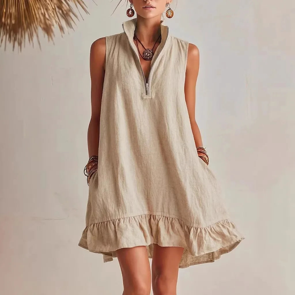 Sorena Ruffle Hem Mini Dress