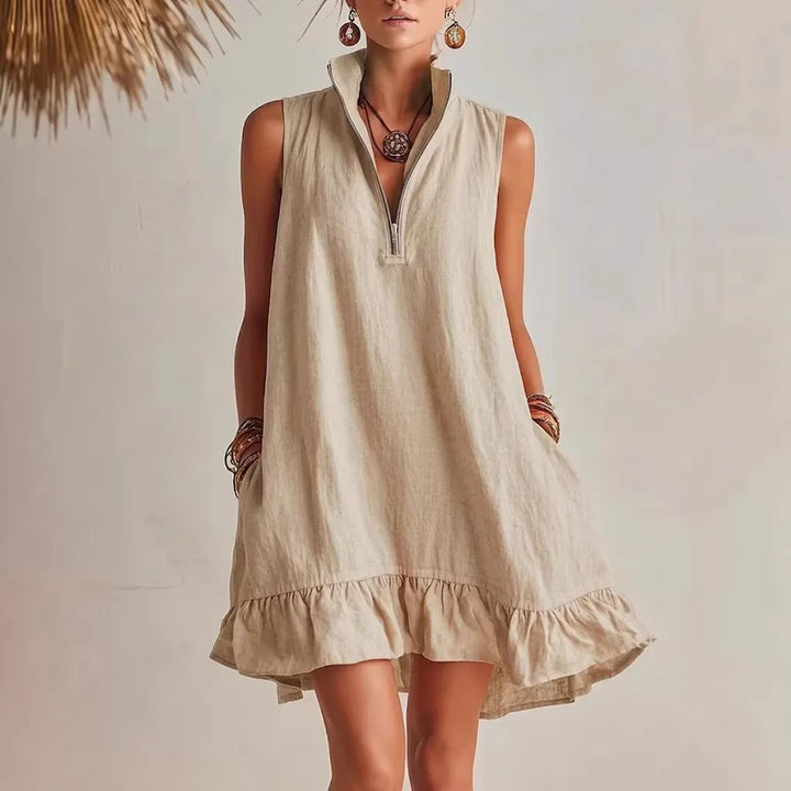 Sorena Ruffle Hem Mini Dress