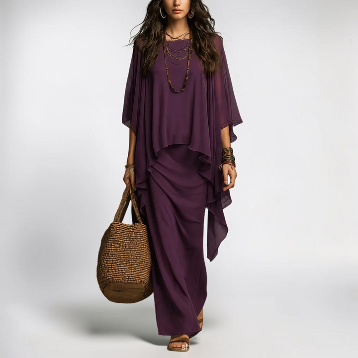 Fiorenza Chiffon Overlay Two Piece Set