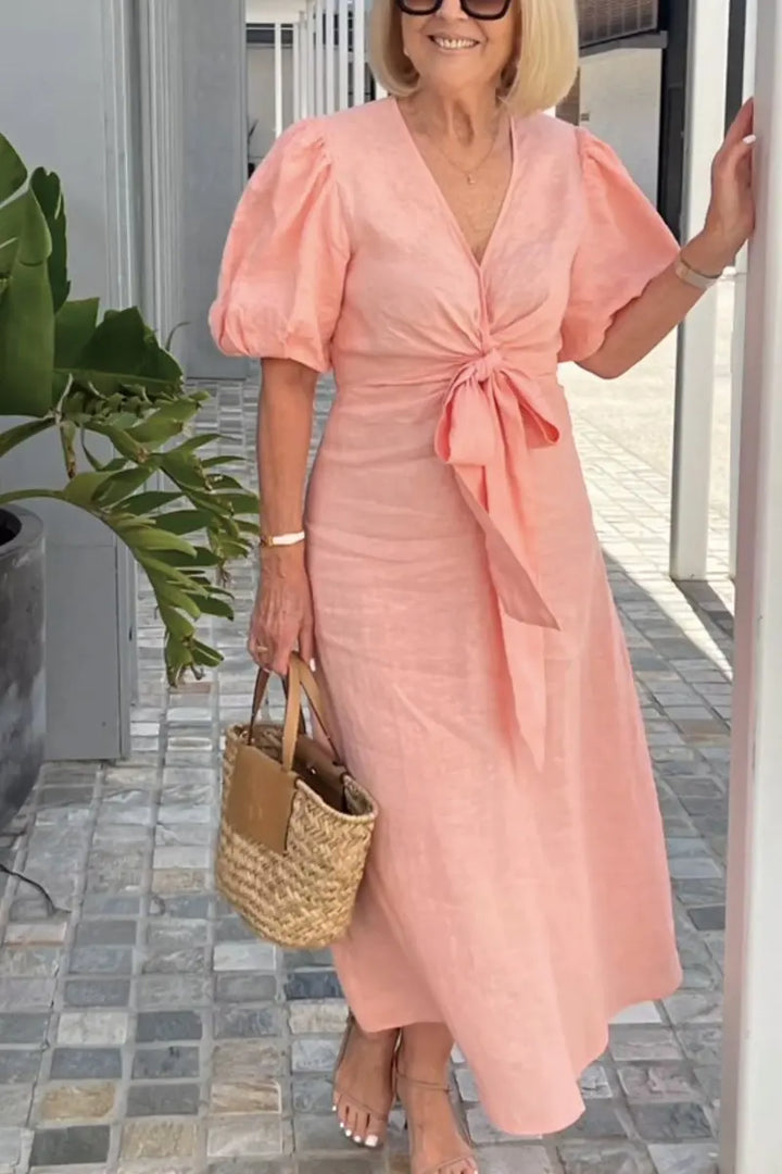 Claire Relaxed Tie Waist Midi Dress