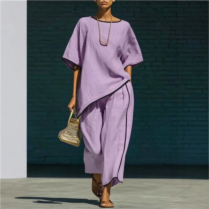 Camillia Linen Cropped Pant Set