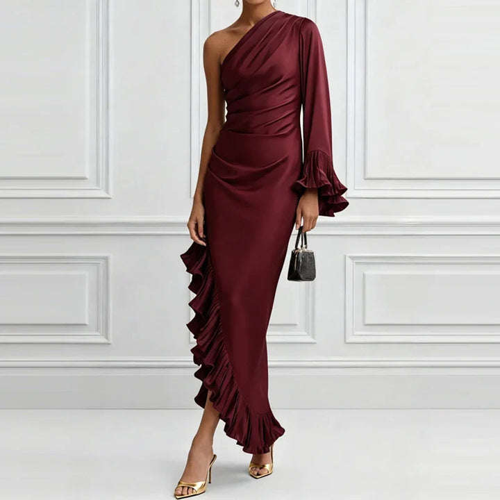 Lurina Elegant Ruffle Maxi Dress
