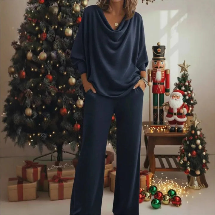 Elodie Cowl Neck Knit Set