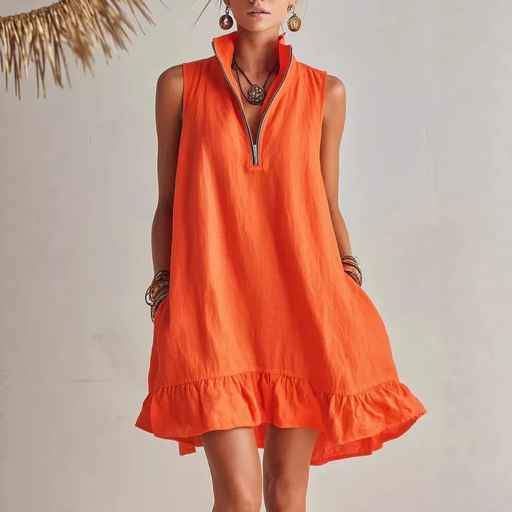 Sorena Ruffle Hem Mini Dress