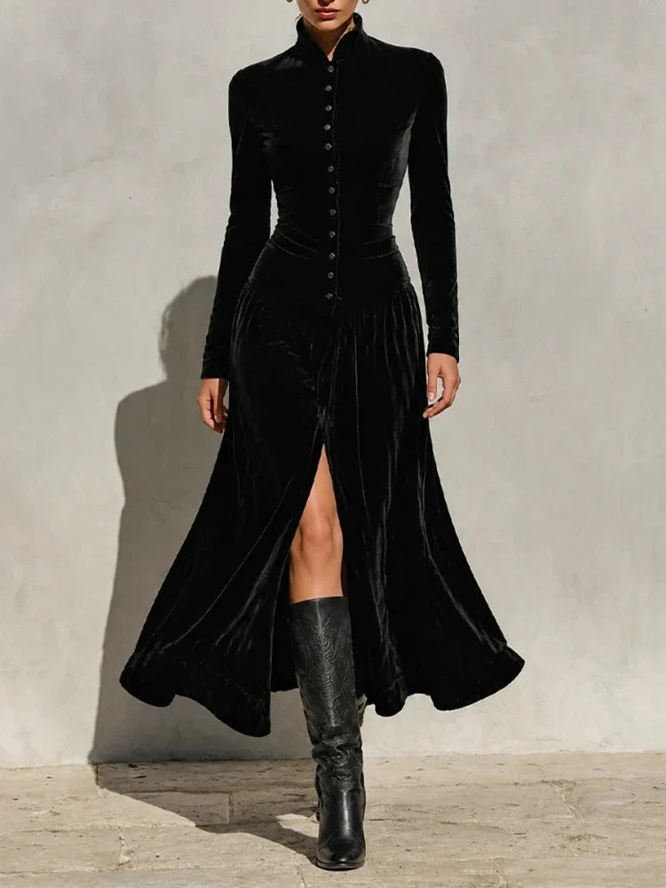 Rosalind Button Front Maxi Dress