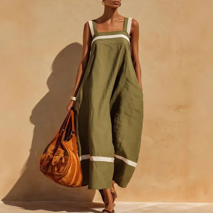 Laureline Color Block Maxi Dress