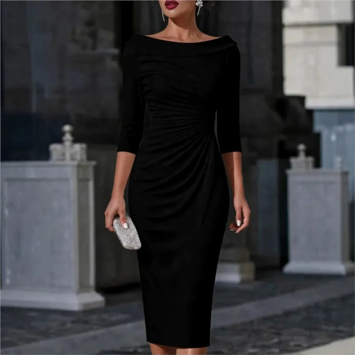 Rosette Ruched Sheath Dress