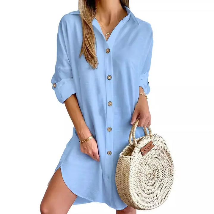 Rhea Button Up Shirt Dress
