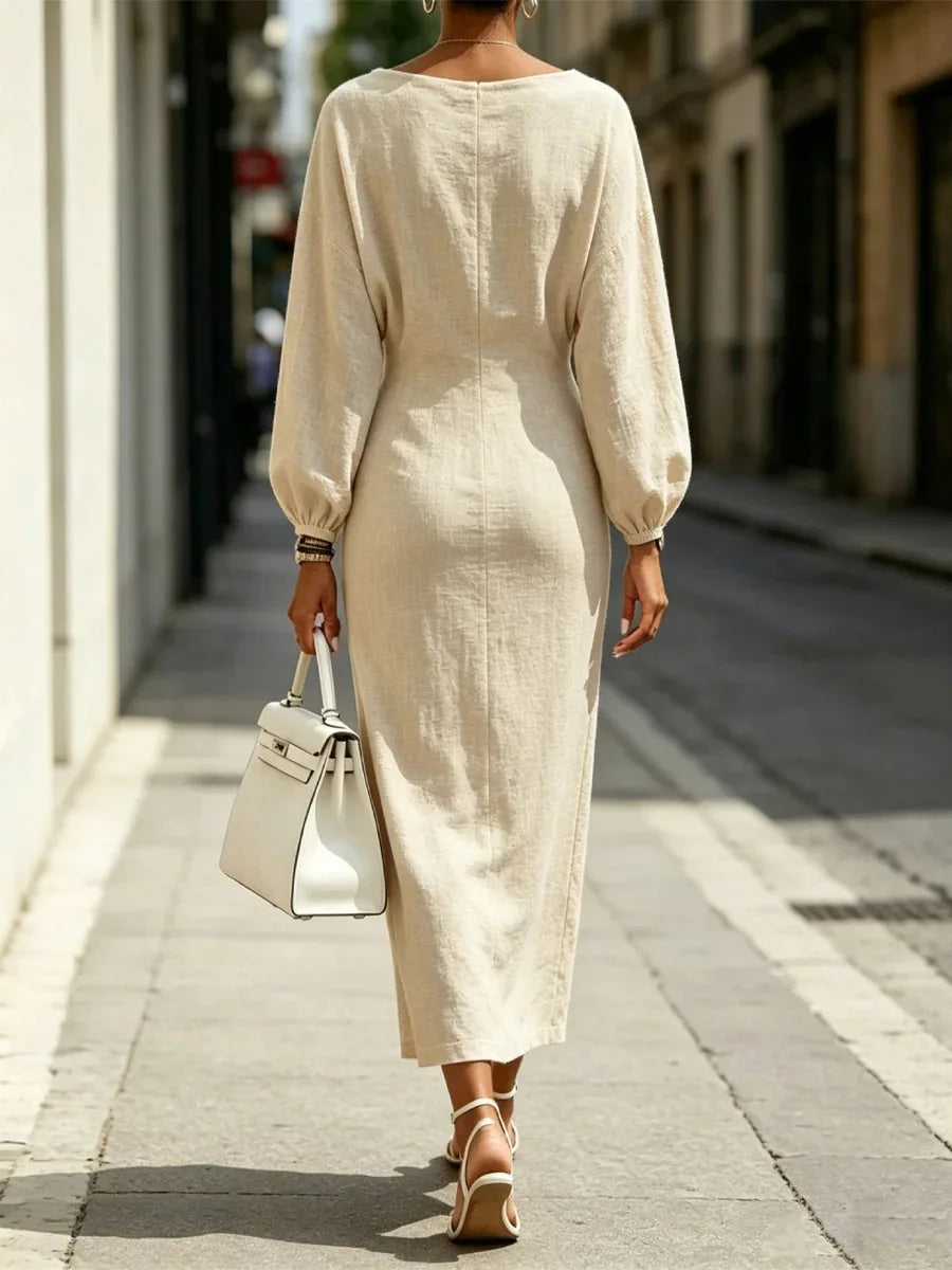 Nerissa Cowl Neck Midi Dress