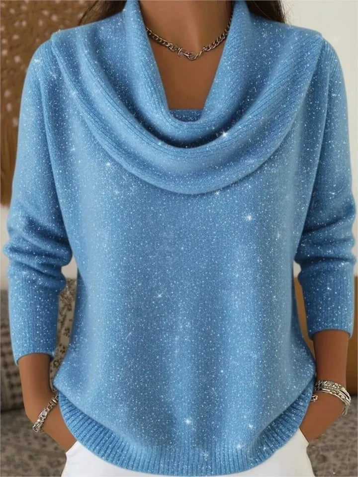 Sadie Cowl Neck Sequin Sweater