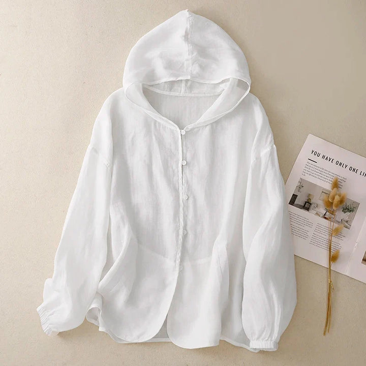 Samara Hooded Linen Cardigan
