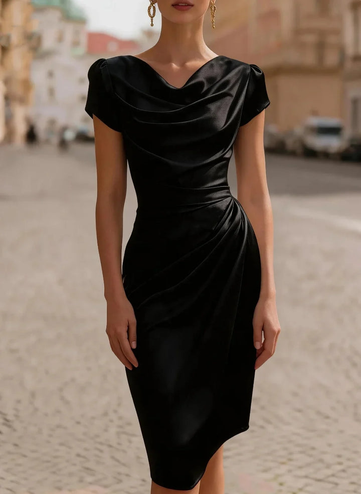 Rosie Draped Sheath Midi Dress