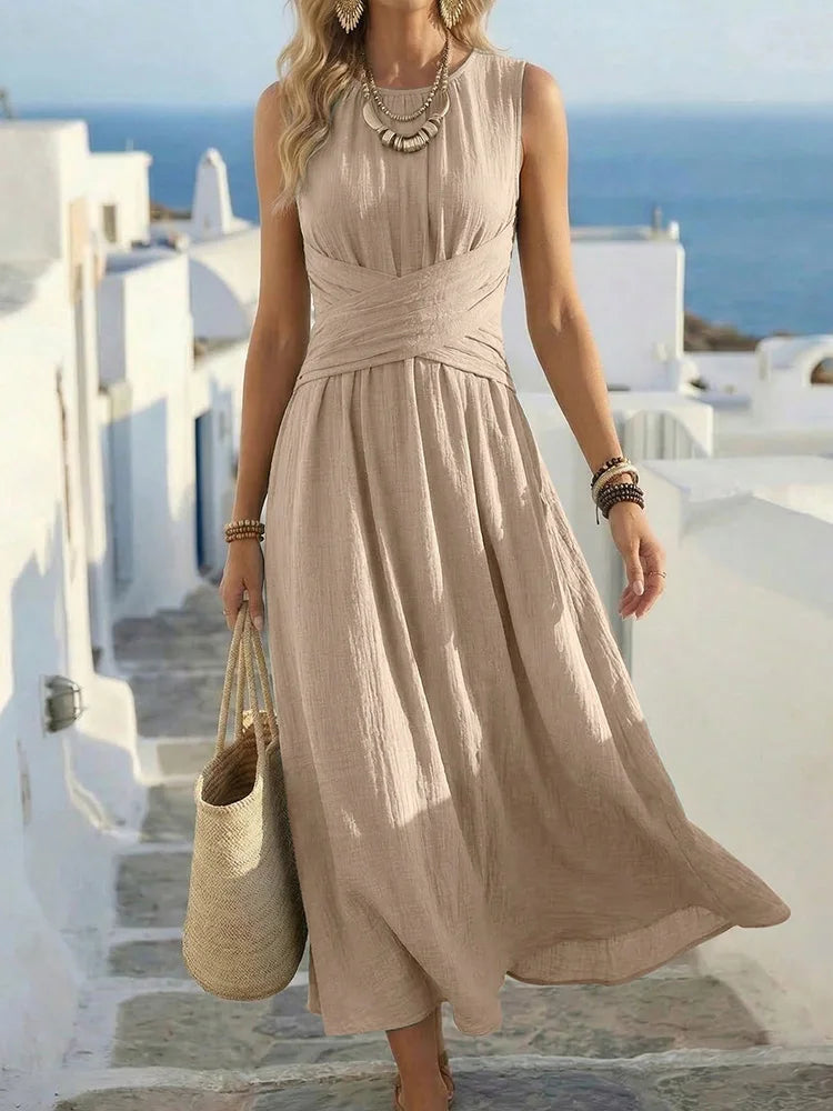 Jessara Ruched Waist Maxi Dress