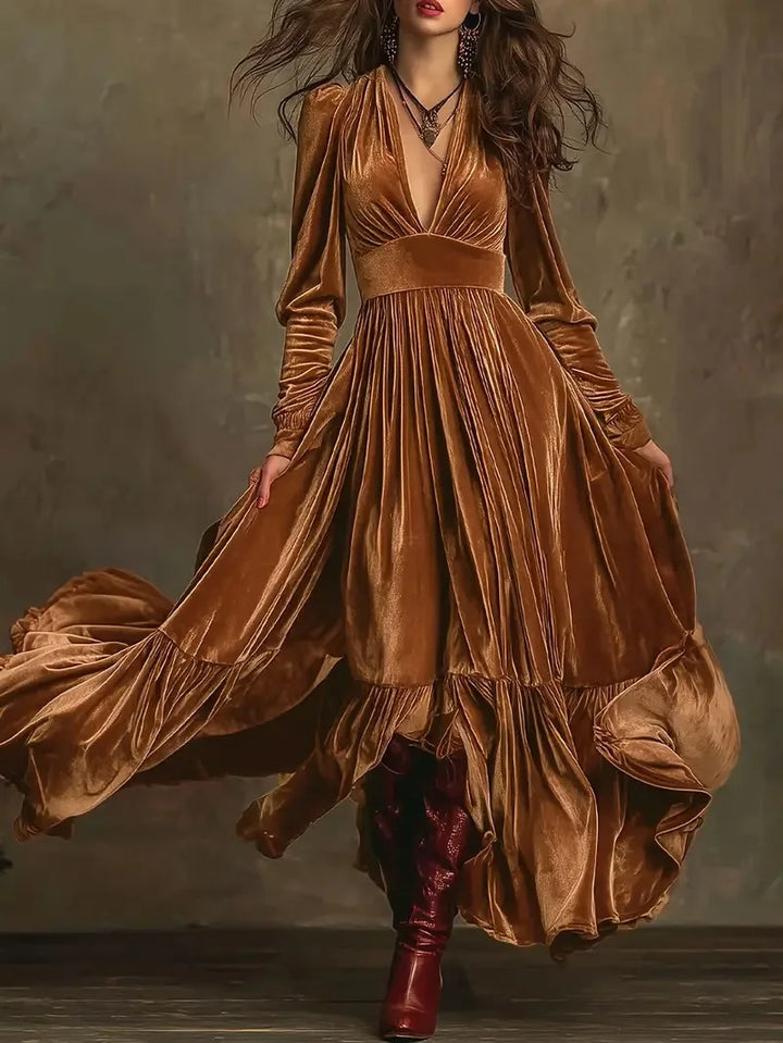 Lindsey Flowing Velvet Dress